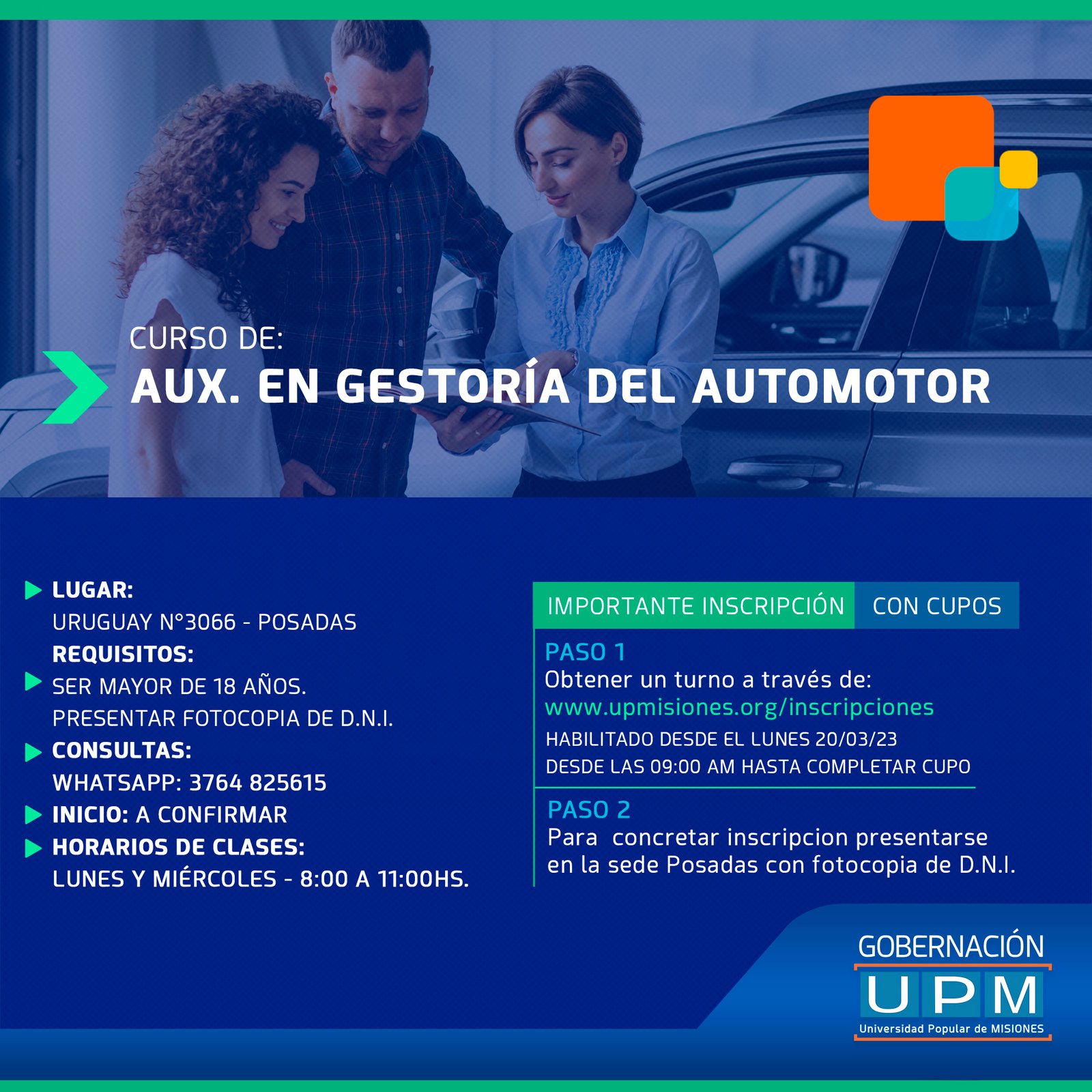 Auxiliar En Gestoría Del Automotor Upm 6752